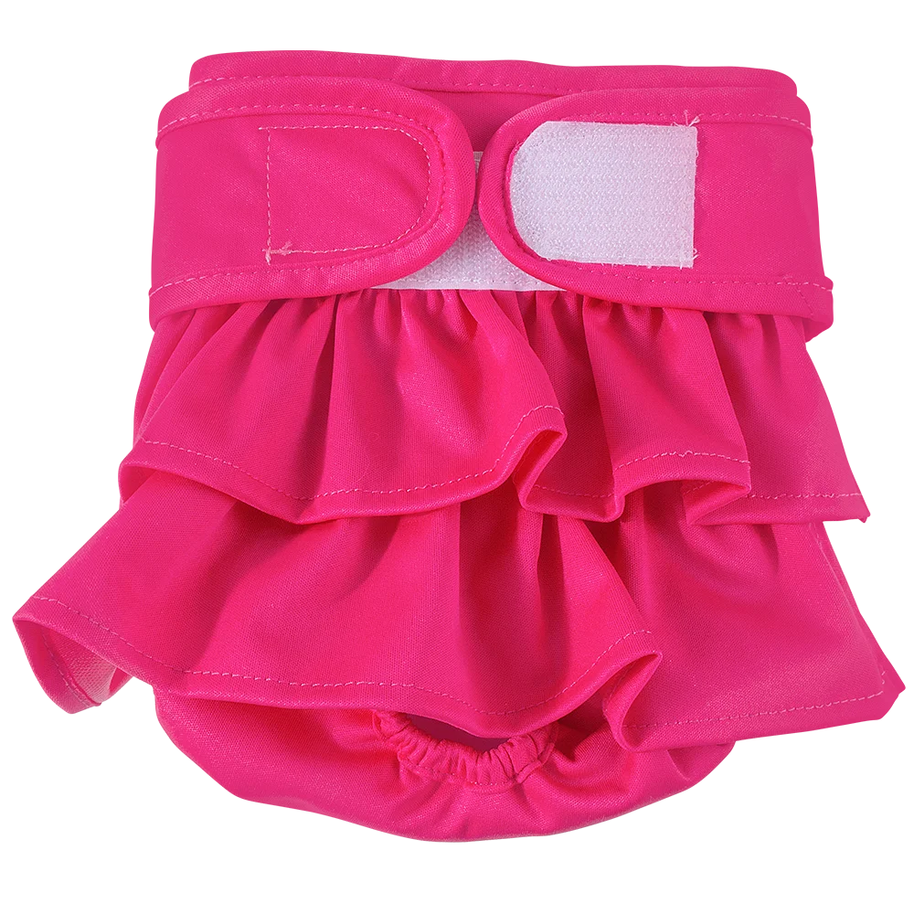 Adjustable Dog Diapers Female Reusable Washable Diapers Dog For Small Middle Solid Color Dog dress Cutey Pet supplies