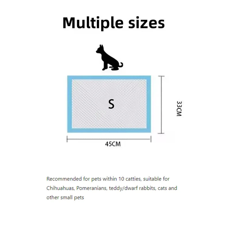 100/50/20/10PCS Absorbent Dogs Diapers Disposable Puppy Training Pee Pads Quick Dry Surface Mat Clean Cushion Dog Supplies