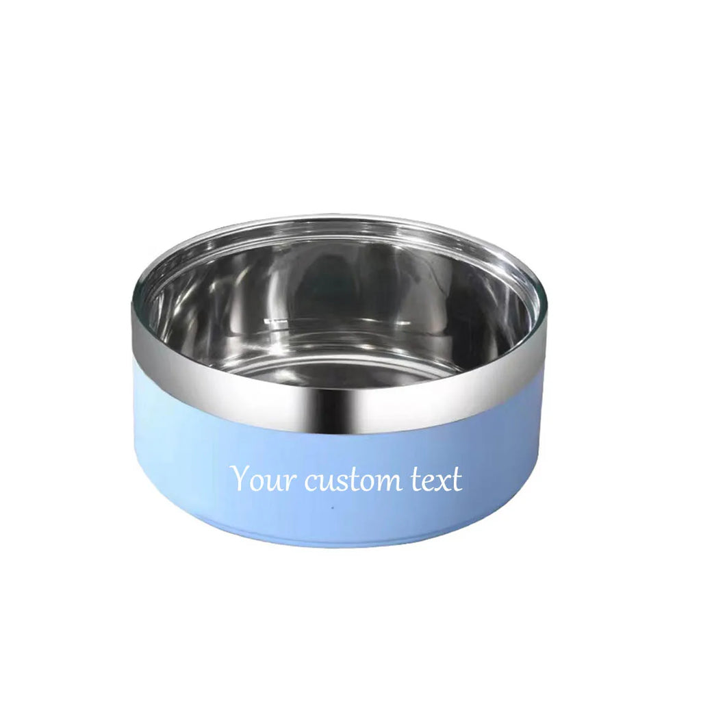 Personalized Dog Cat Food Water Bowls With Name Stainless Steel Colored Pet Bowl Custom Pet Accessory Gift Treat Decals Labels