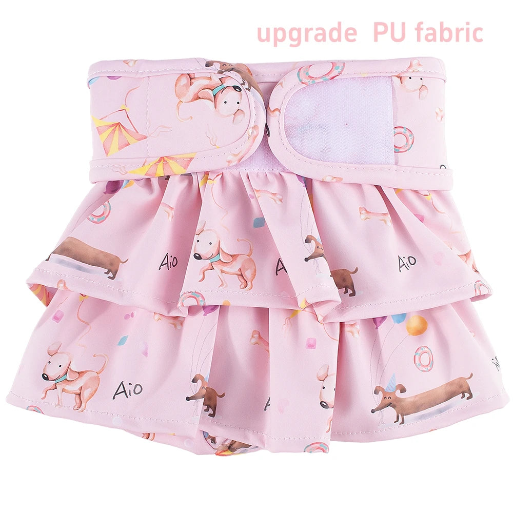 Adjustable Dog Diapers Female Reusable Washable Diapers Dog For Small Middle Solid Color Dog dress Cutey Pet supplies