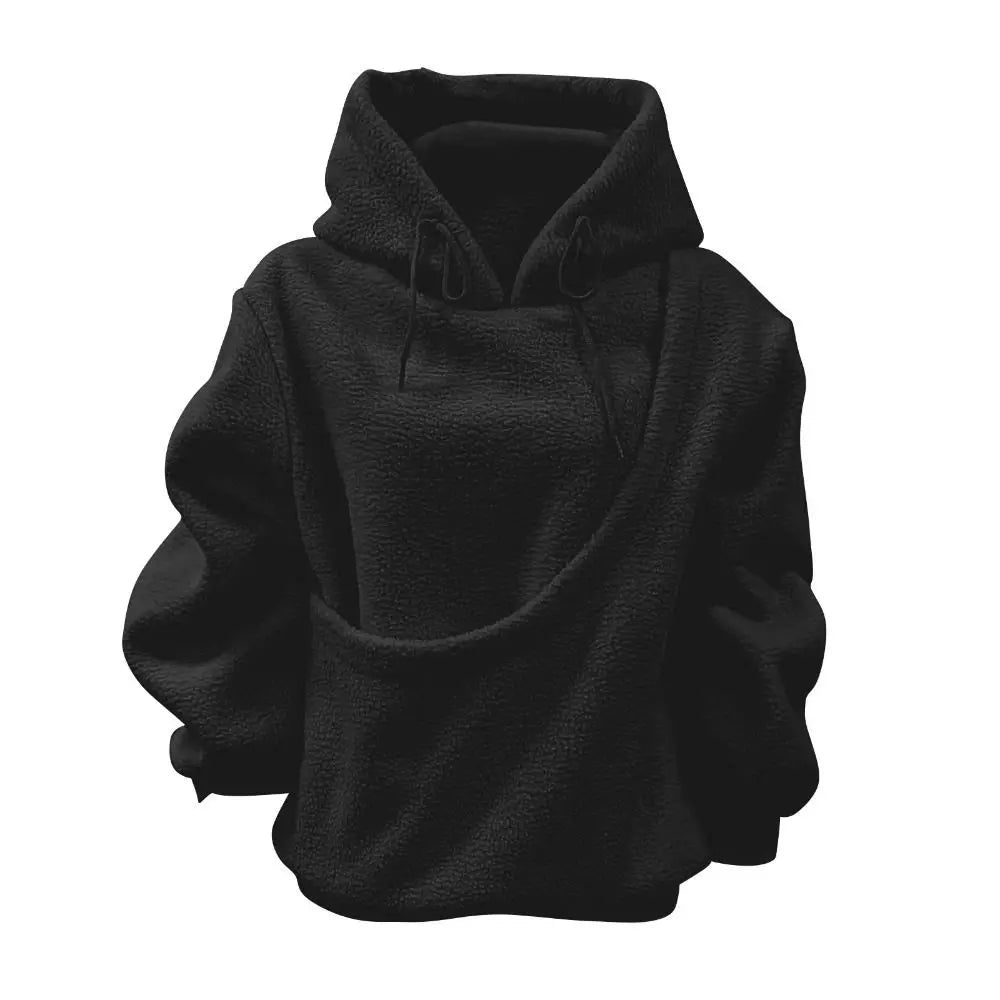 Front Large Pouch Pet Carrier Hoodie Long Sleeve Material Cat Dog Bag Daily Wear Hands-Free Unisex Pouch Sweatshirt Cats