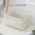 Plush Dog Toy Basket Foldable Storage Dog Toy Box with Comfortable Handle Suitable for Storing Pet Toy Accessories