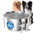 7L Large Capacity Stainless steel Cat Dog Pet Drink Fountain With Water Level Window Silent Water Pump Dispenser USB Water Bowl