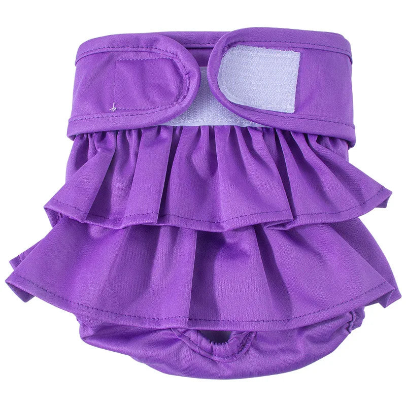 Adjustable Dog Diapers Female Reusable Washable Diapers Dog For Small Middle Solid Color Dog dress Cutey Pet supplies