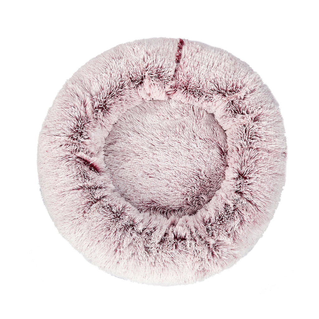 PaWz Pet Bed Cat Dog Donut Nest Calming L Pink Large