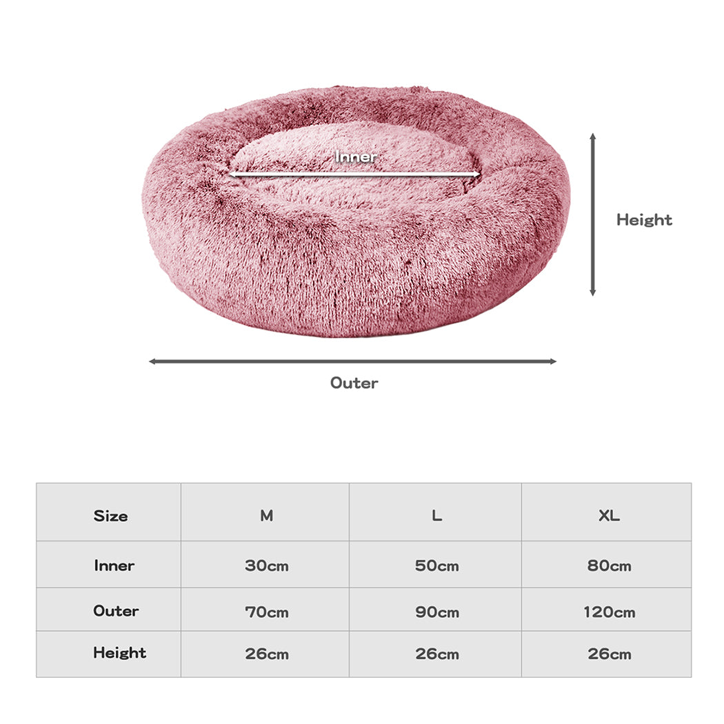 PaWz Pet Bed Memory Foam Dog Donut Pink X-Large-1